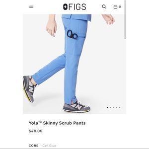 Figs Yola Skinny Scrub Pants Medical Scrubs (Tall)